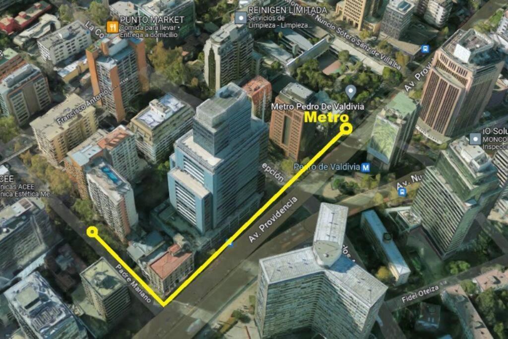 Providencia A Pasos Del Metro Pedro De Valdivia Santiago Exterior foto